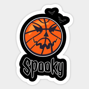 Spooky and scary halloween basketball ball text Sticker